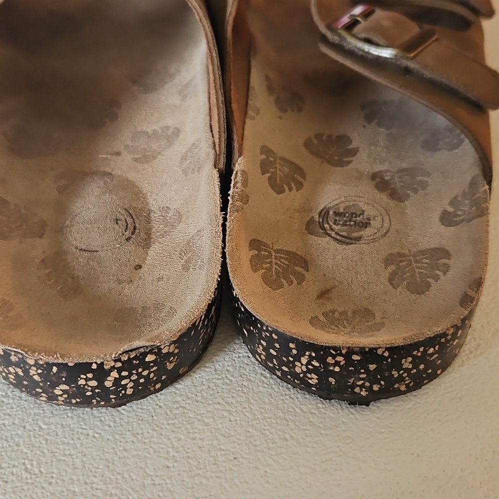 Brown Double Strap Sandals - Picture 3 of 4